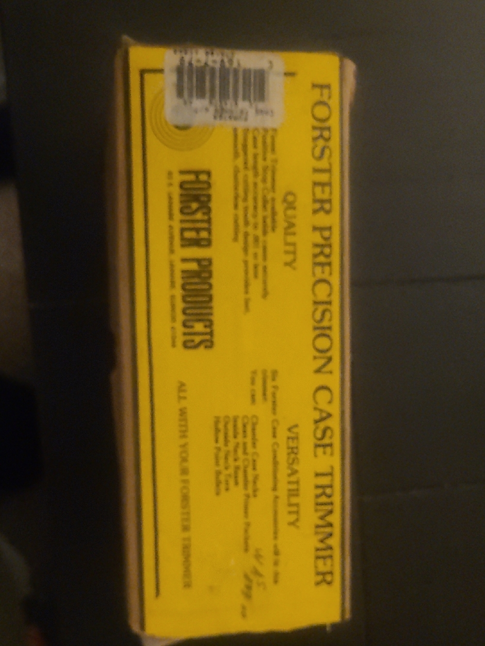 Forster Precision Case Trimmer - Yellow Box